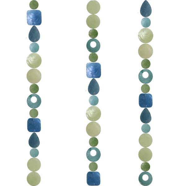 Capiz Strand | Green & Blue