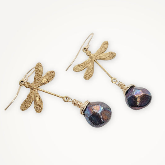 Dragonfly Earrings | Teardrop