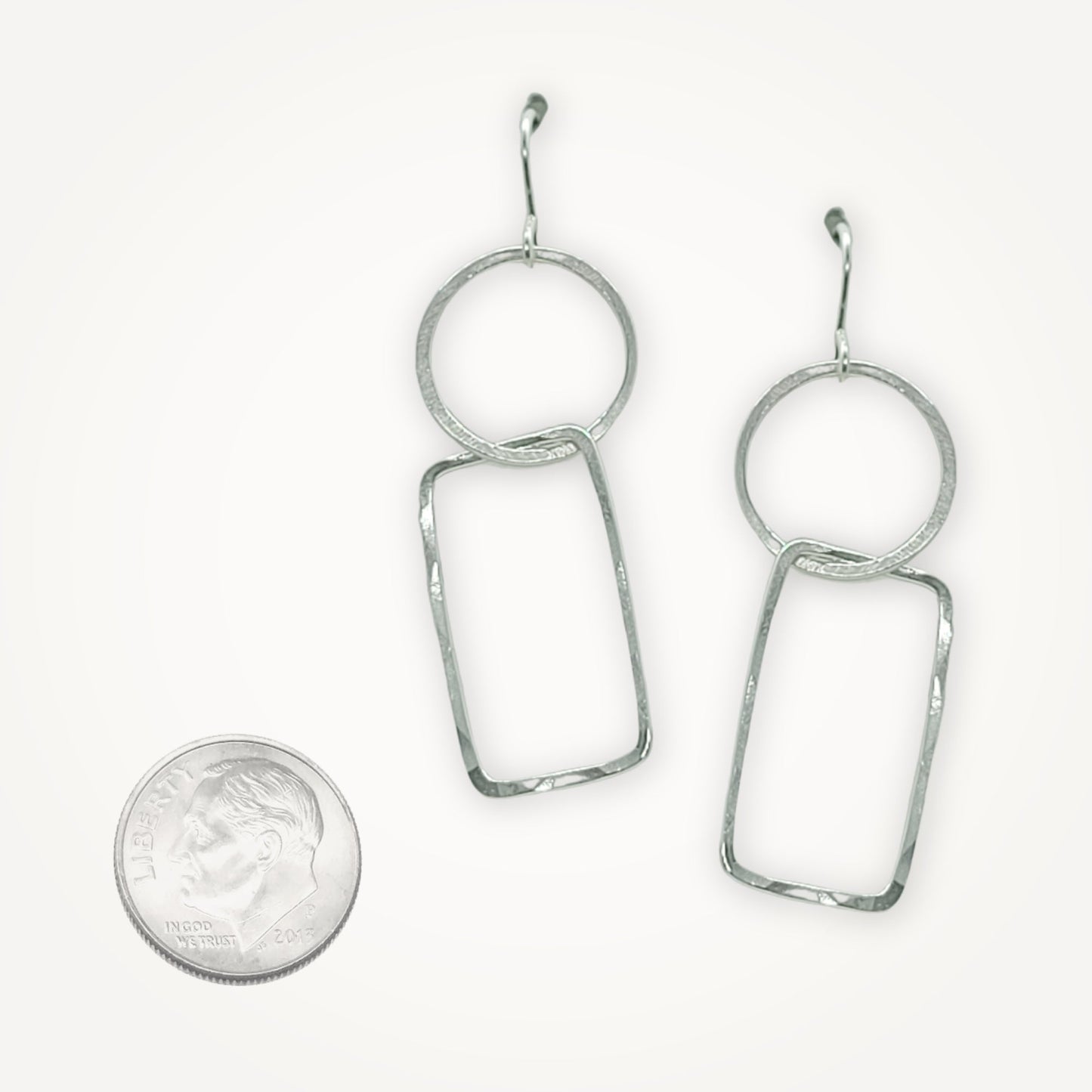 Hoop Rectangle Earrings