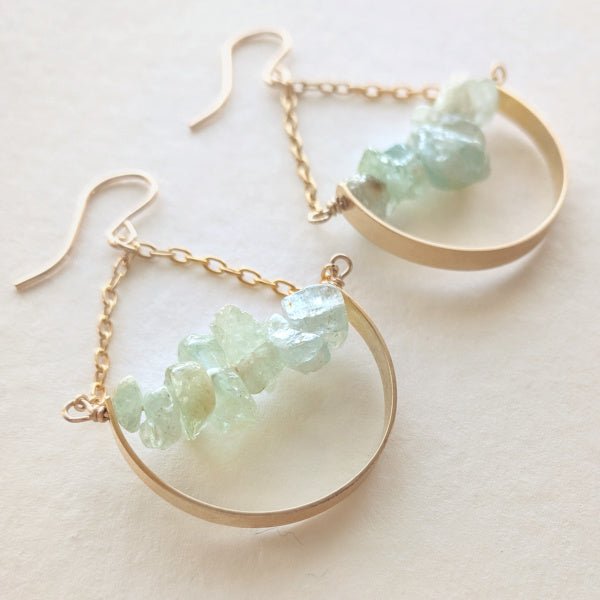 Horizon Earrings • Choice of Gemstone
