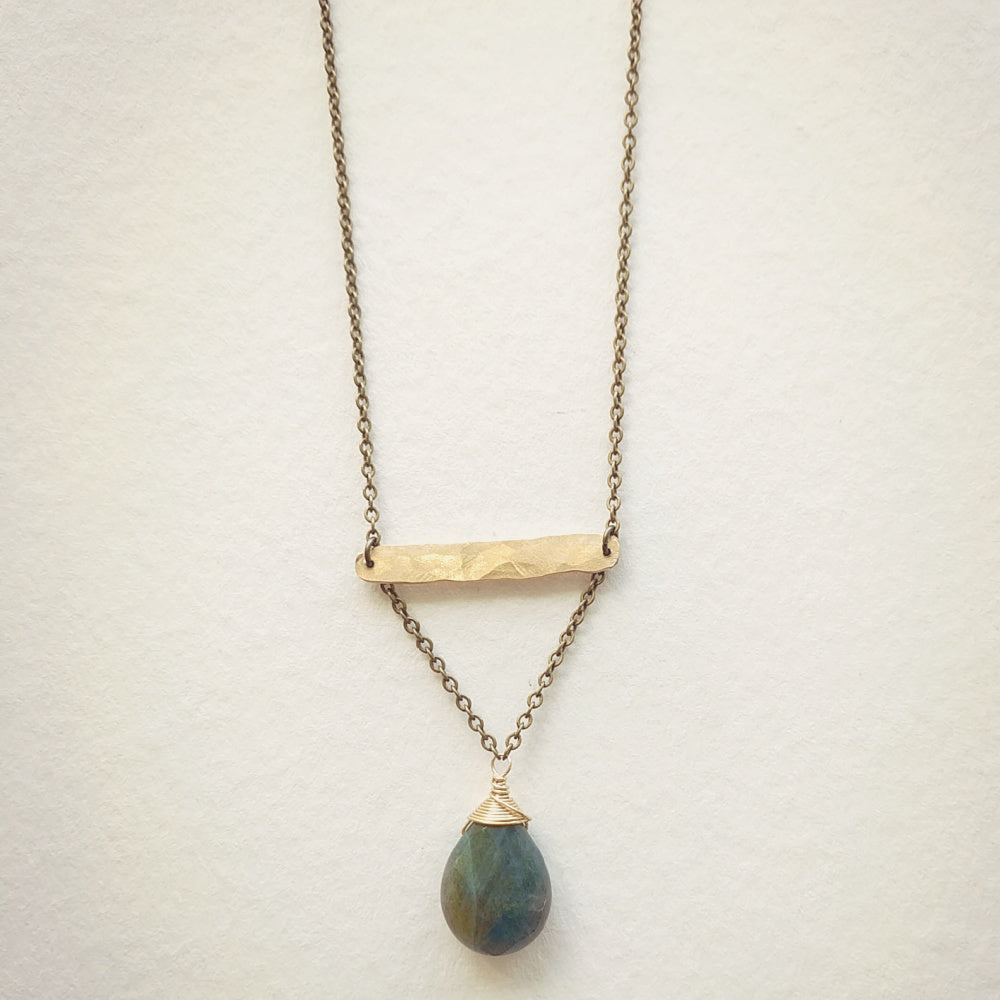Balance Necklace | Mixed Metal and Gemstone