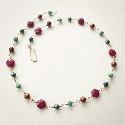 Vivi Boho Necklace • Ruby Jade