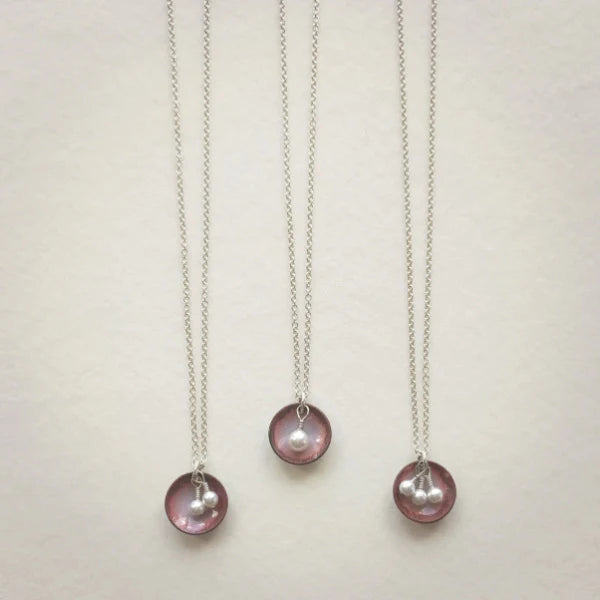 Oyster Necklace | Silver & Enamel