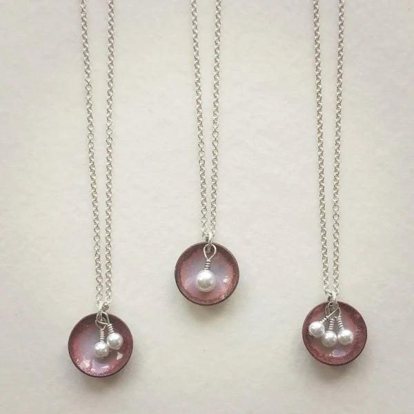 Oyster Necklace | Silver & Enamel