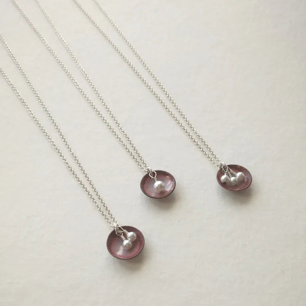 Oyster Necklace | Silver & Enamel