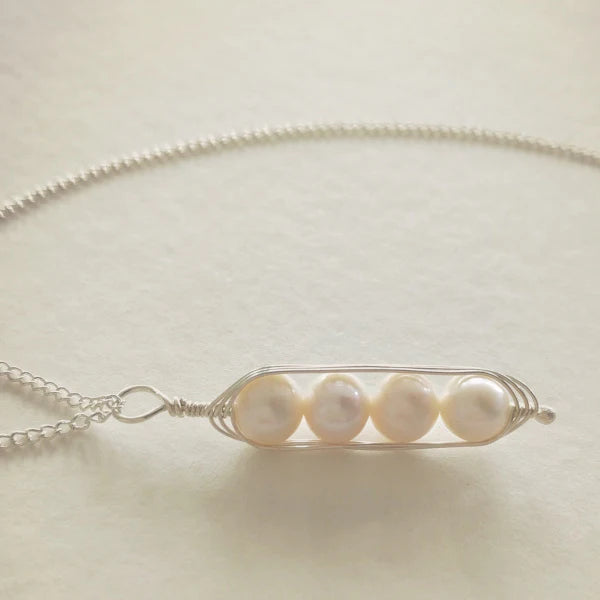 Peapod Necklace | Sterling Silver