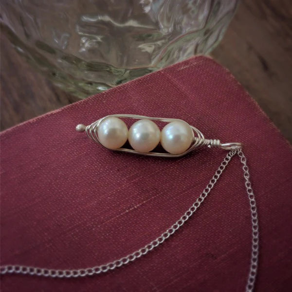 Peapod Necklace | Sterling Silver