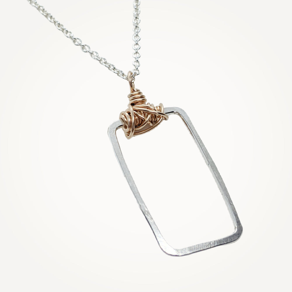 Knot Necklace | Sterling Silver and Bronze Handcrafted