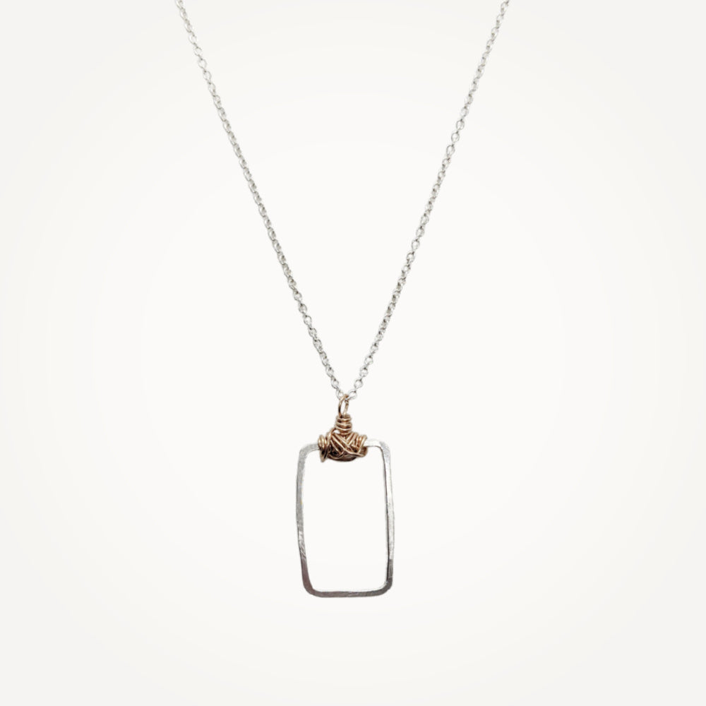 Knot Necklace | Sterling Silver and Bronze Handcrafted