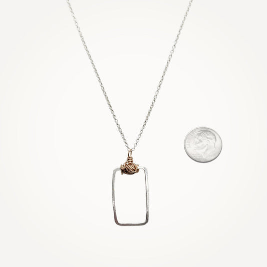 Knot Necklace | Sterling Silver and Bronze Handcrafted