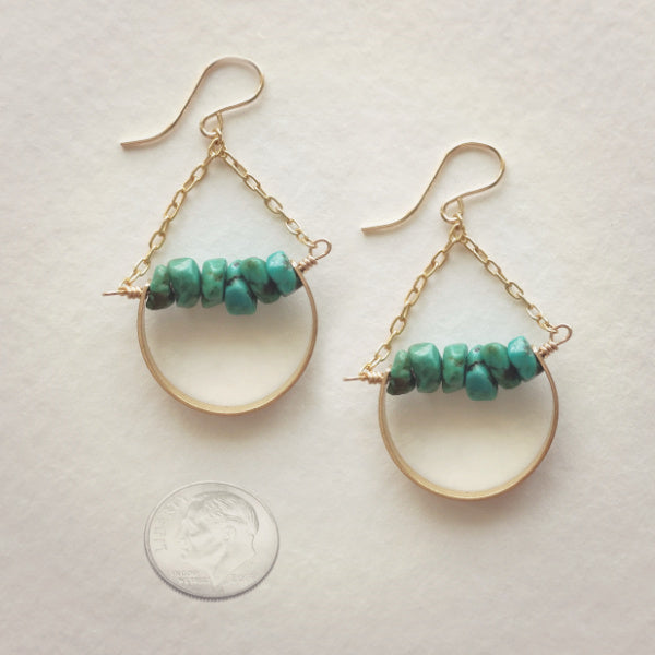 Horizon Earrings • Choice of Gemstone