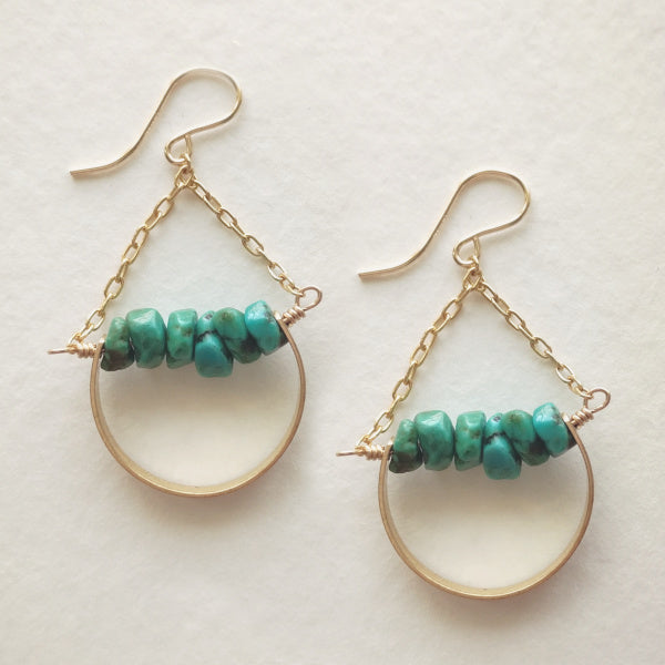 Horizon Earrings • Choice of Gemstone