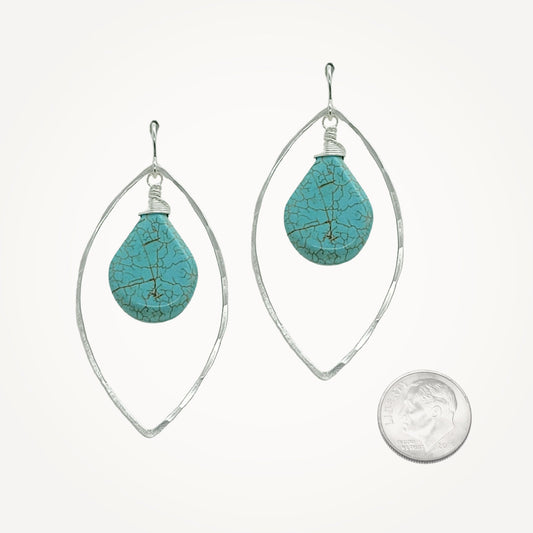 Marquise Earrings • Turquoise Teardrop