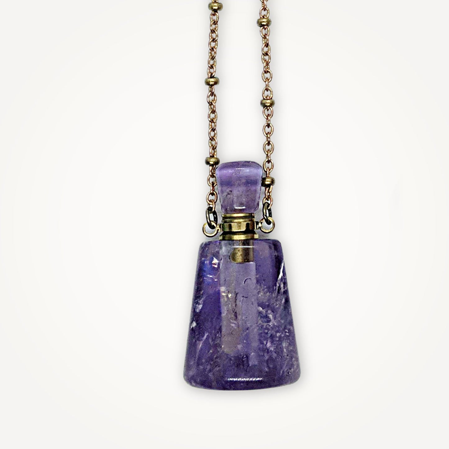 Gemstone Vial Necklace