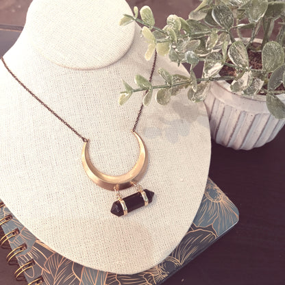 Lunar Luxe Necklace | Choice of Gemstone