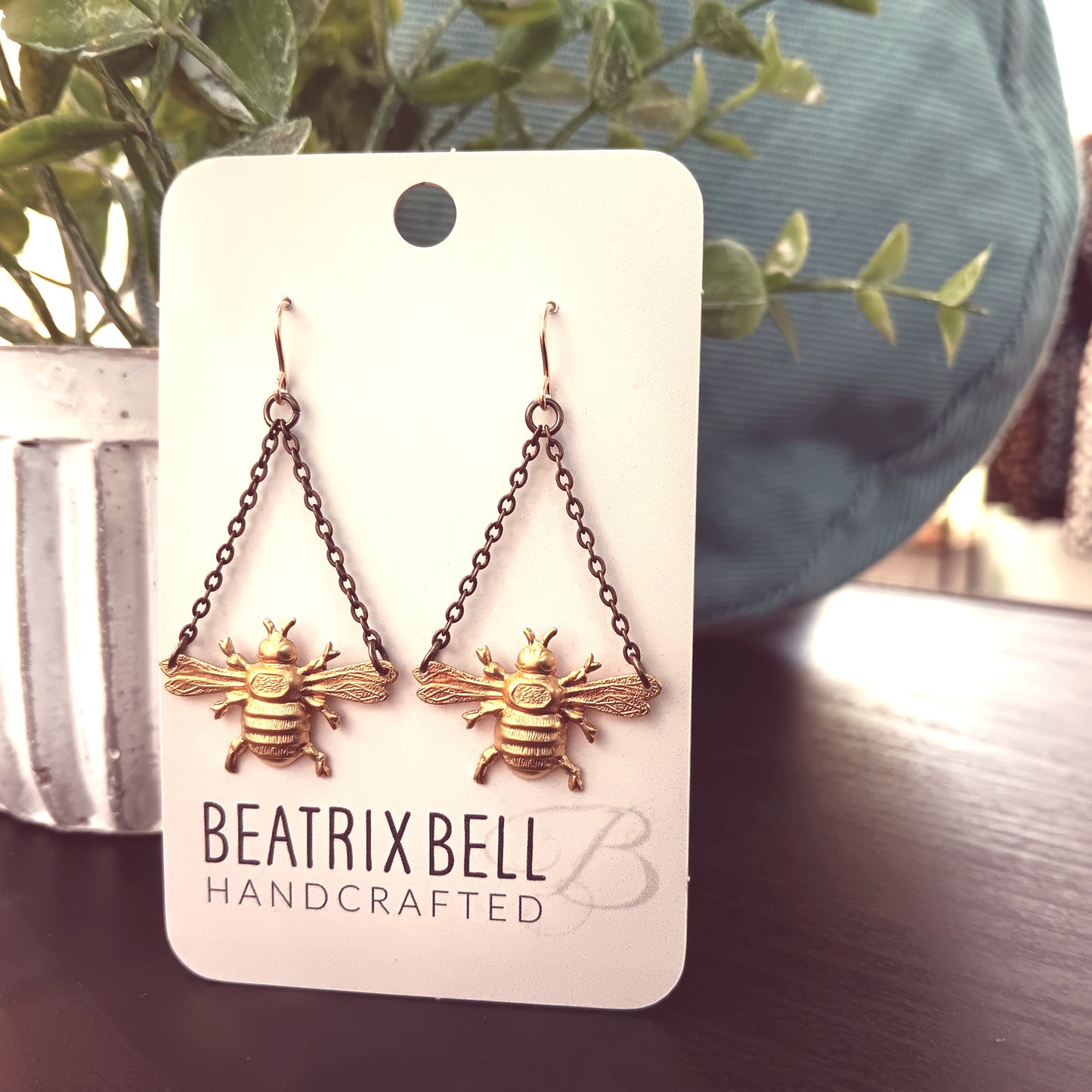 Hanging Bee Earrings