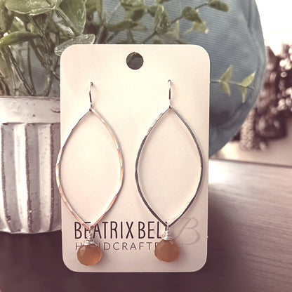 Sterling Silver Marquise Earrings | Assorted Gemstone