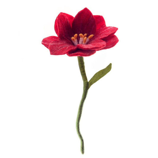 Felt Wildflowers: Ruby Red