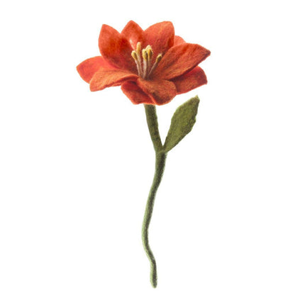 Felt Wildflowers: Ruby Red