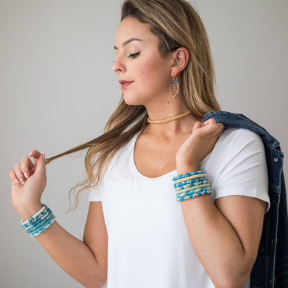 Nepal Fairtrade Bracelets | Aqua