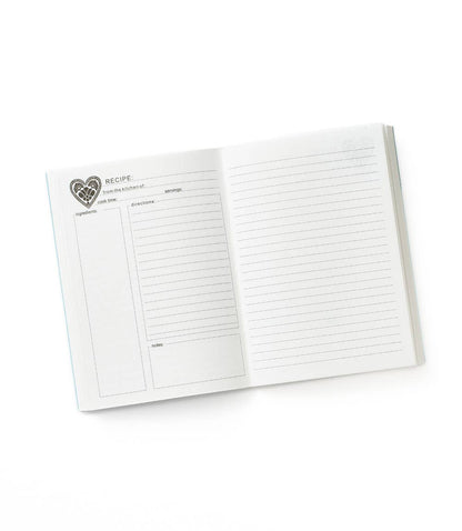 Khaana Recipe Journal Light Blue 5x7 - recycled paper
