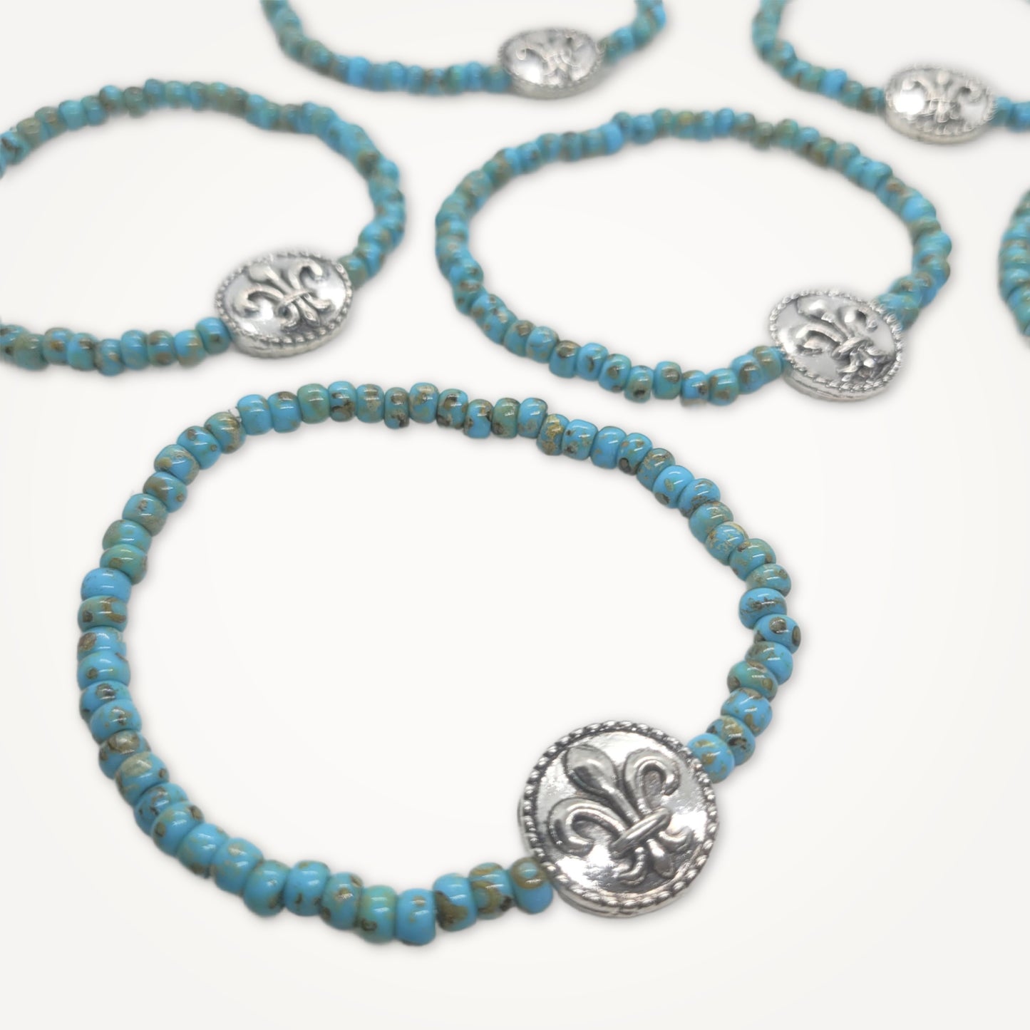 Fleur de Lis Stretch Bracelet