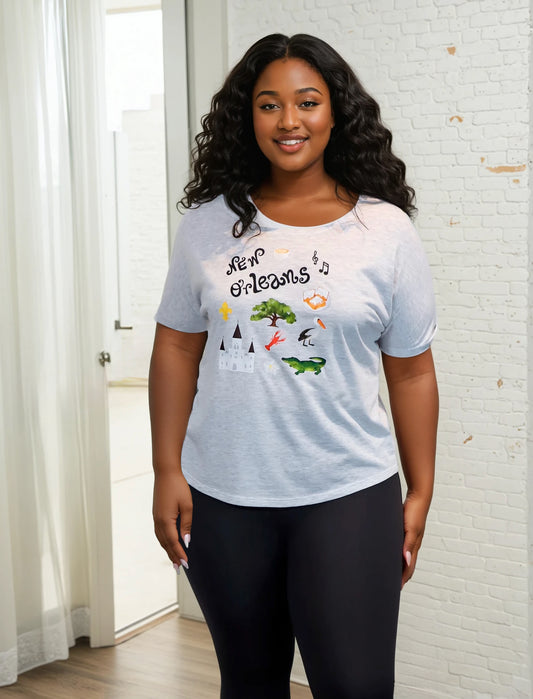 New Orleans Eco- Triblend Flowy Tee : Fair Trade