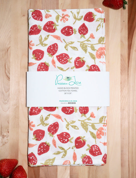 Strawberry Cotton Tea Towel