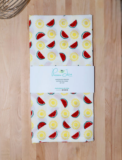 Watermelon & Sun Cotton Tea Towel