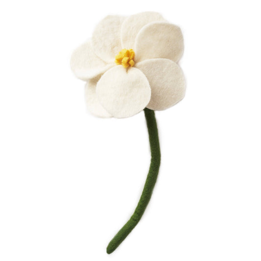 Felt Magnolia Flower: White