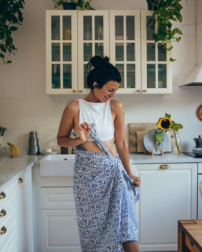 Abstract Blue Sarong - Passion Lilie