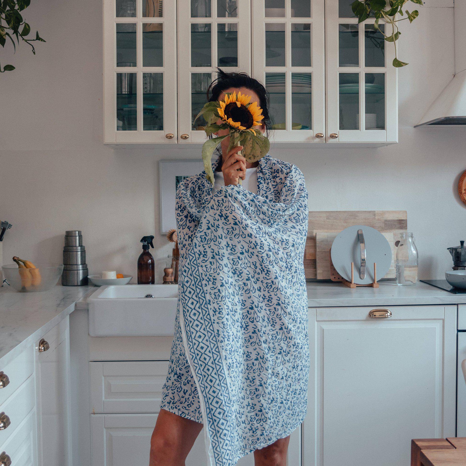 Abstract Blue Sarong - Passion Lilie