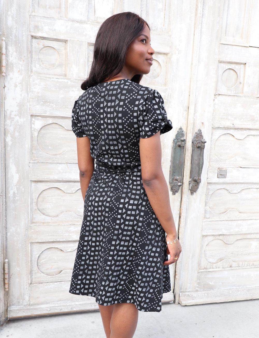 Arabella Organic Wrap Dress - Passion Lilie