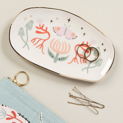 Danica Studio Far And Away Oval Shaped Ceramic Trinket Tray