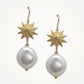Starburst Earrings, Baroque Glass Pearl