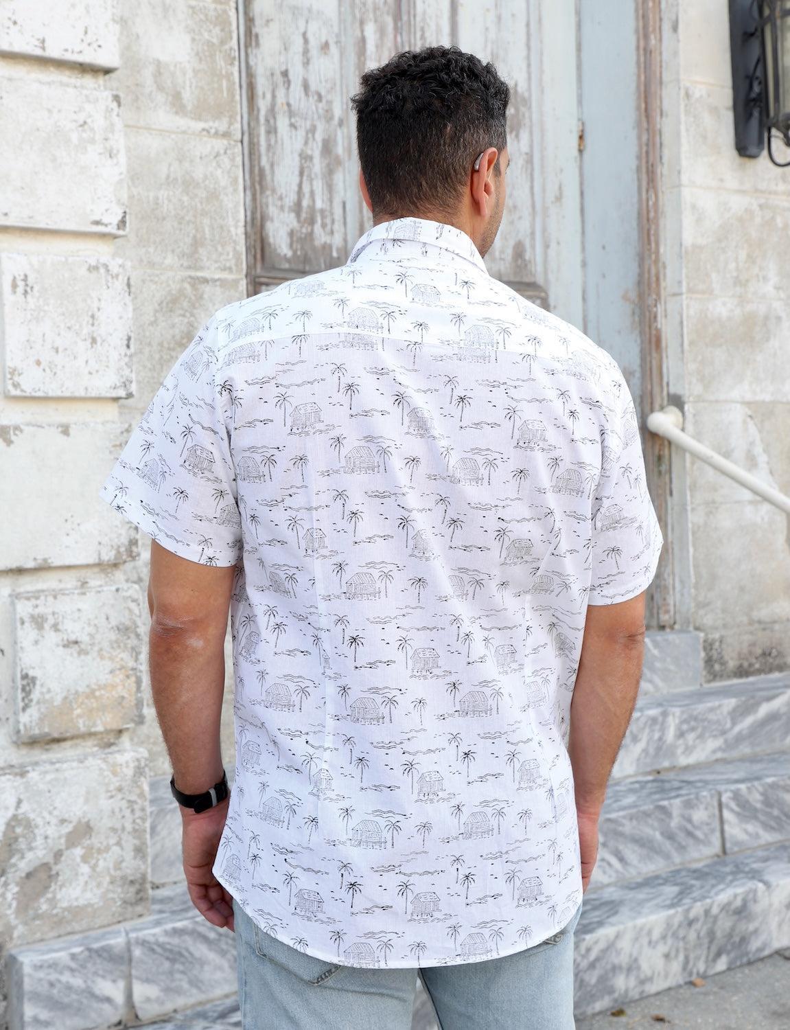 Bayou Cottage Organic Cotton Men's Button Down Shirt - Passion Lilie