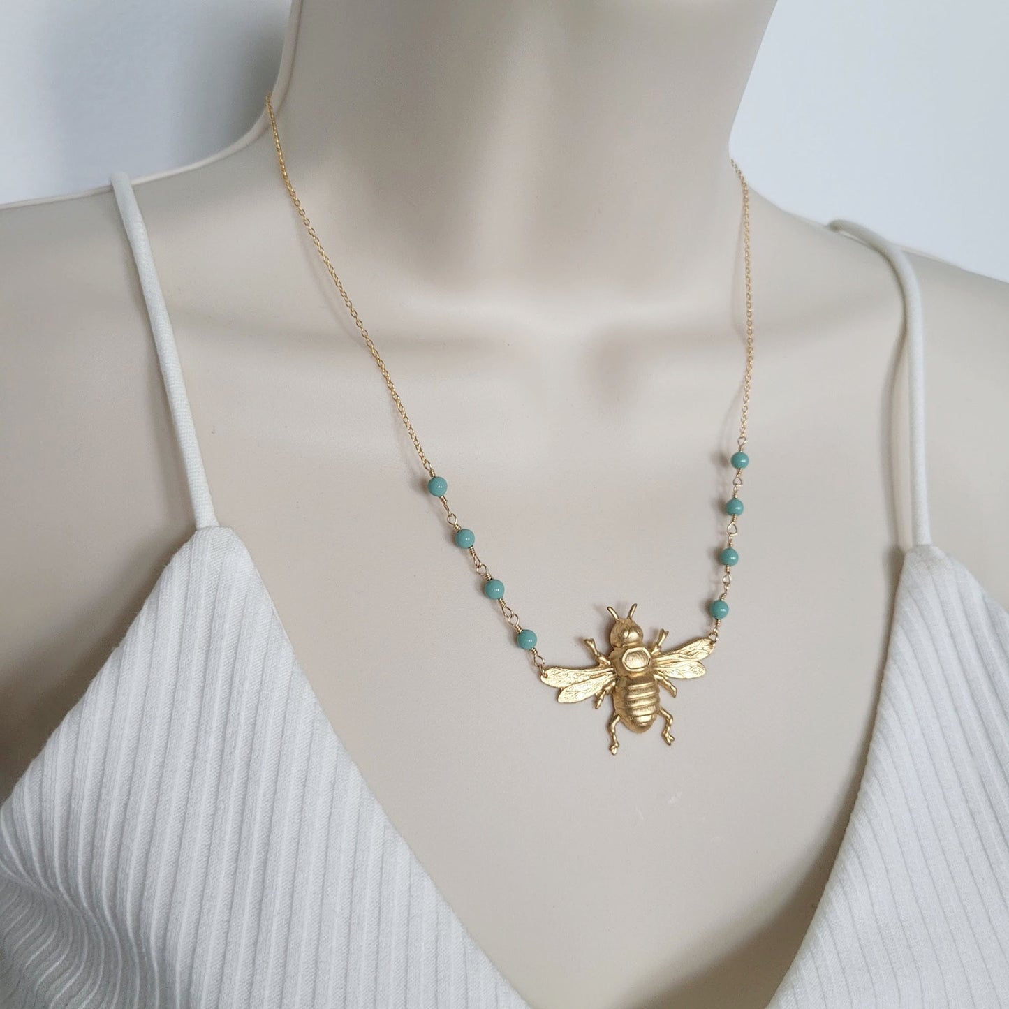 Bee Necklace | Swarovski Pearls