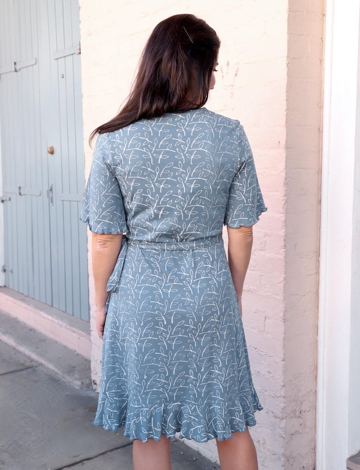 Bella Organic Wrap Dress - Passion Lilie