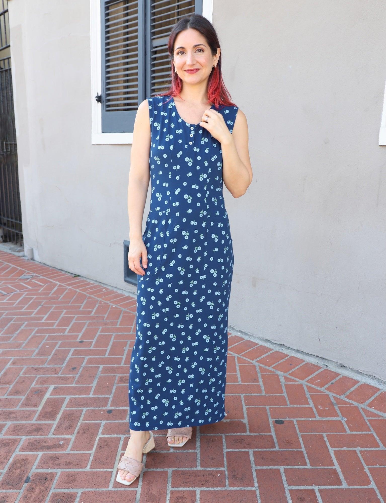 Blueberry Organic Maxi Dress - Passion Lilie