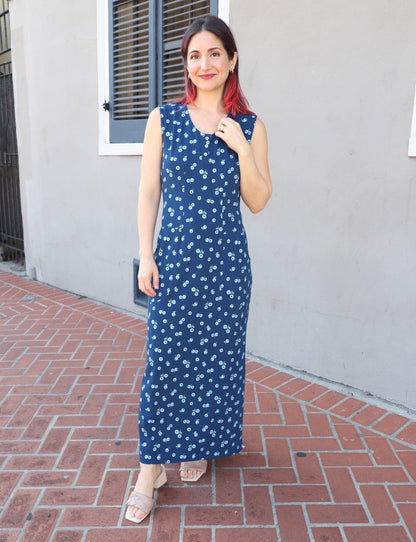 Blueberry Organic Maxi Dress - Passion Lilie