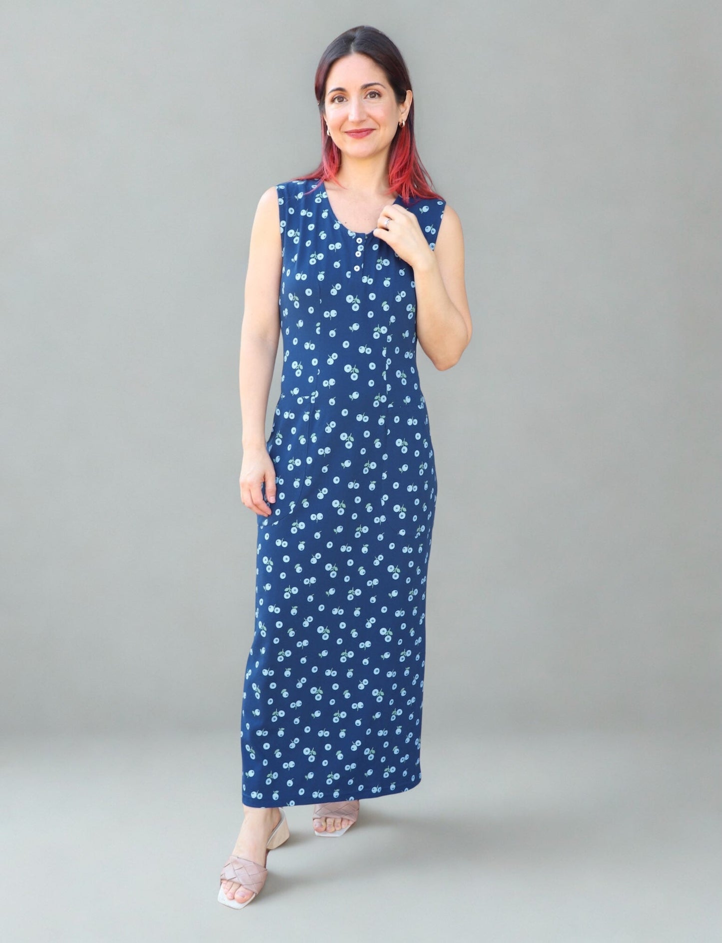 Blueberry Organic Maxi Dress - Passion Lilie