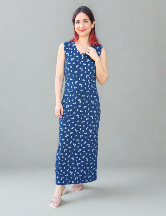 Blueberry Organic Maxi Dress - Passion Lilie