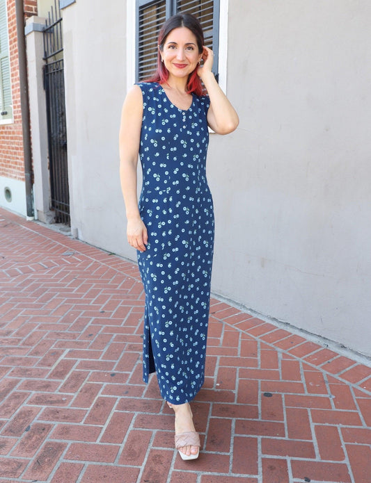 Blueberry Organic Maxi Dress - Passion Lilie