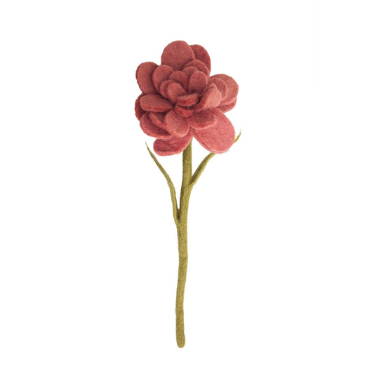 Felt Zinnia: Dusty Red