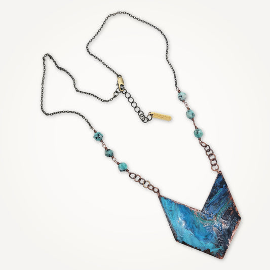 Copper Patina Gemstone Necklaces | Assorted Styles