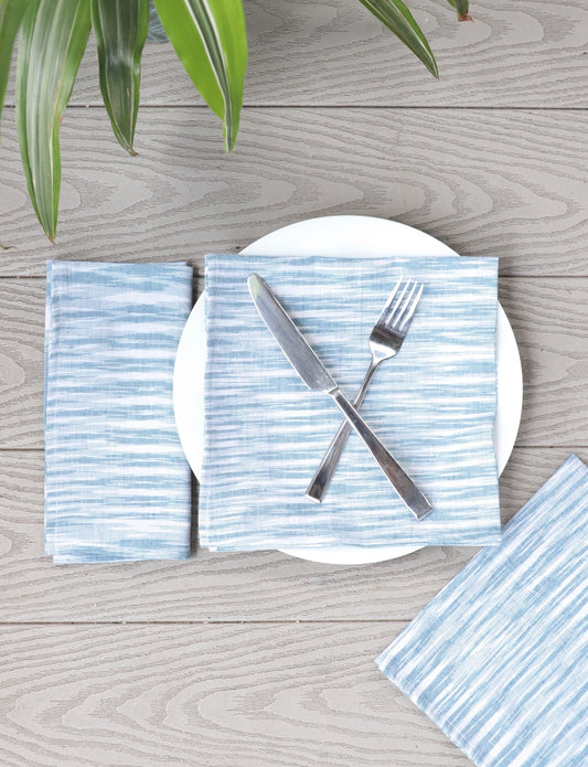 Cloth Napkins - Light Blue - Set of 4 - Passion Lilie