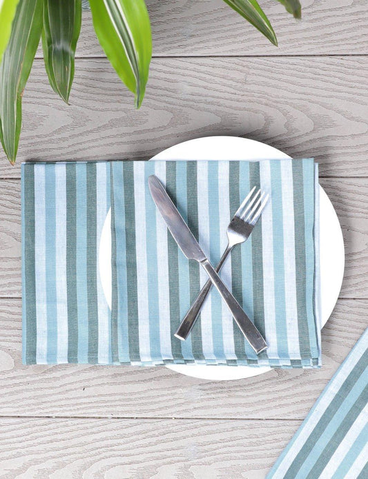 Cloth Napkins - Ocean Stripes - Set of 4 - Passion Lilie
