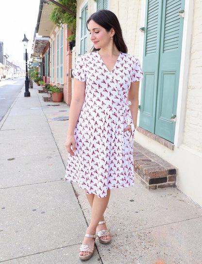 Crawfish Organic Wrap Dress - Passion Lilie