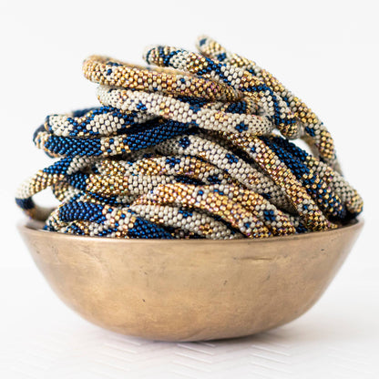 Nepal Fairtrade Bracelets | Blue & Gold