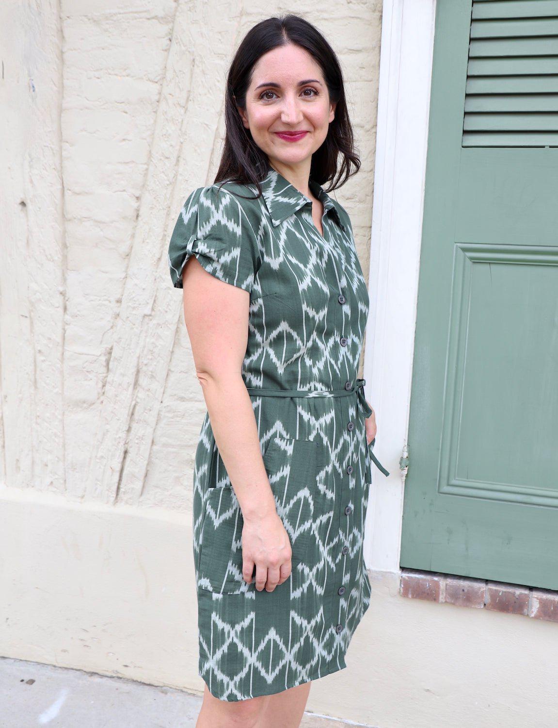 Evergreen Organic Cotton Button Dress - Passion Lilie